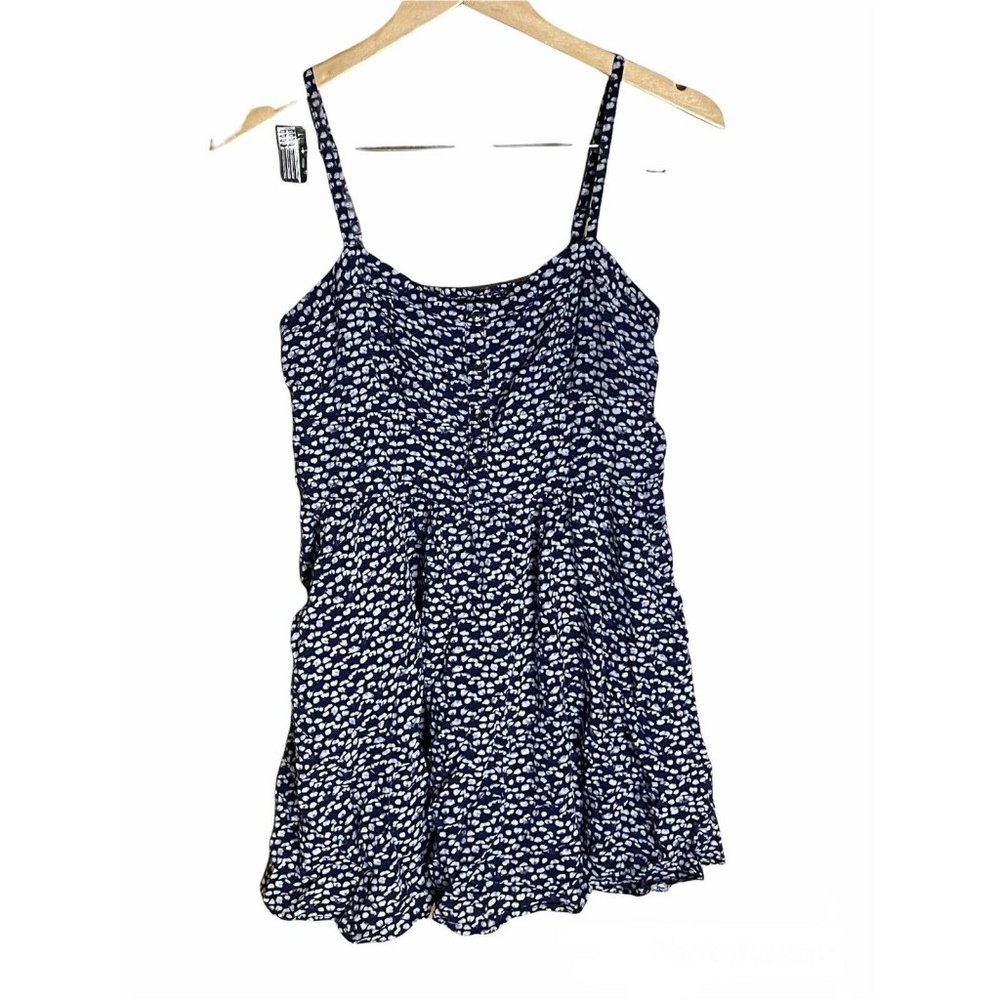 Express Mini Dress Dark Blue / Purple Straps Size Medium